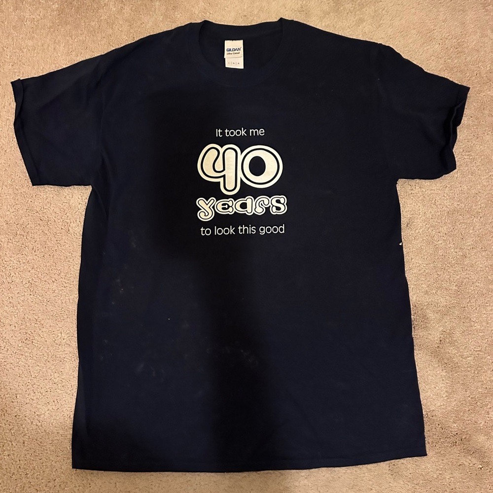 Gildan Dark Blue Men's Tee with Fun Print